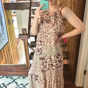 Floral Paisley Print Maxi Dress